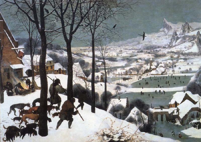 BRUEGEL, Pieter the Elder Hunters in the Snow